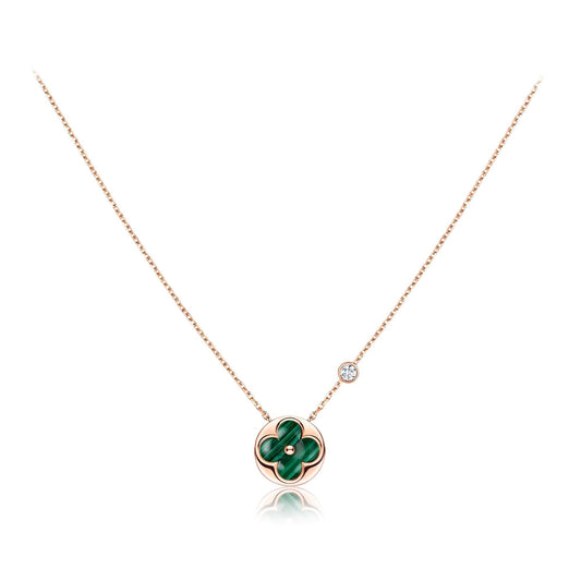 ¡®Aura Jewels¡¯SUN PEDANT PINK GOLD 1 DIAMOND NECKLACE