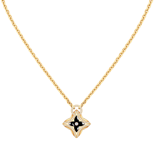 ¡®Aura Jewels¡¯STAR PEDANT PINK GOLD DIAMOND NECKLACE