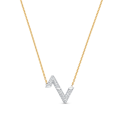 ¡®Aura Jewels¡¯VOLT SILVER DIAMOND PEDANT NECKLACE