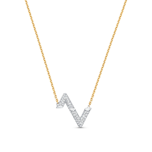 ¡®Aura Jewels¡¯VOLT SILVER DIAMOND PEDANT NECKLACE