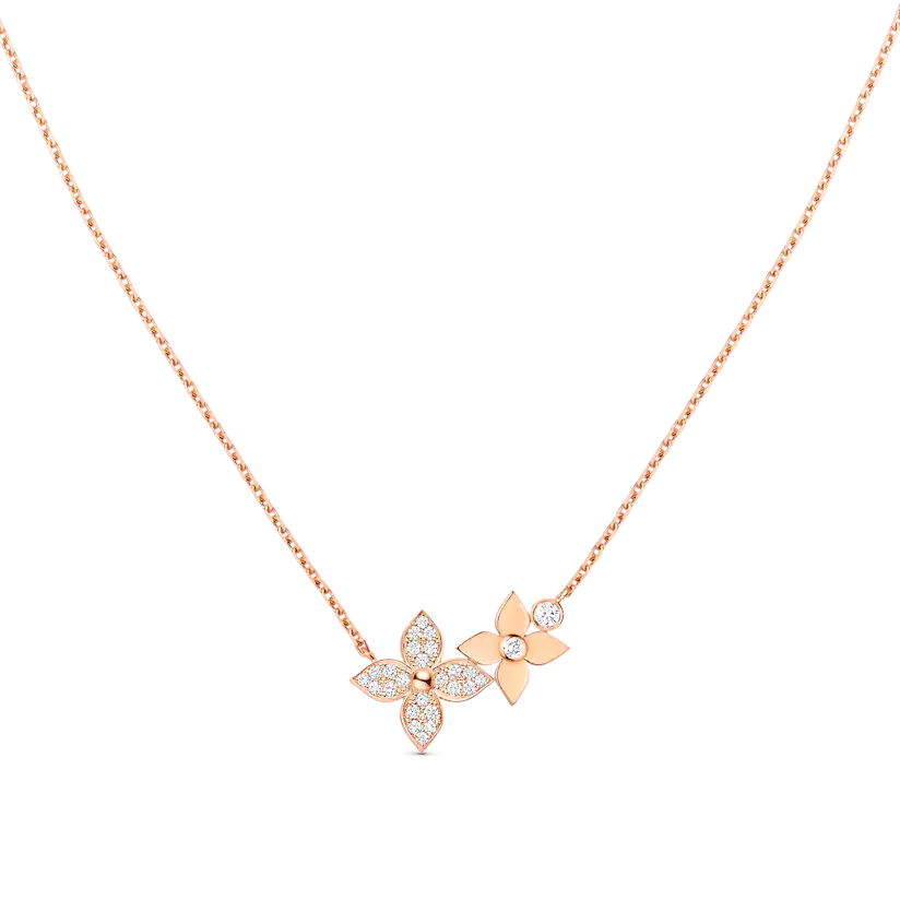 ¡®Aura Jewels¡¯STAR BLOSSOM NECKLACE PINK GOLD DIAMONDS