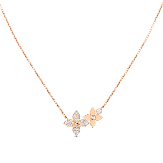 ¡®Aura Jewels¡¯STAR BLOSSOM NECKLACE PINK GOLD DIAMONDS