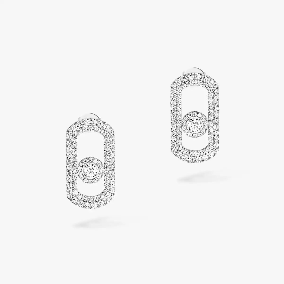 [Aura Jewels]So Move Pave_-Set Diamond Earrings in Silver