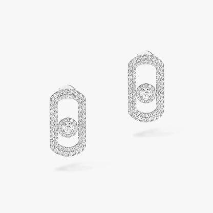 [Aura Jewels]So Move Pave_-Set Diamond Earrings in Silver