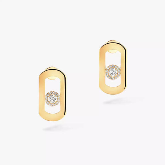 [Aura Jewels]So Move Diamond Earrings in Yellow Gold