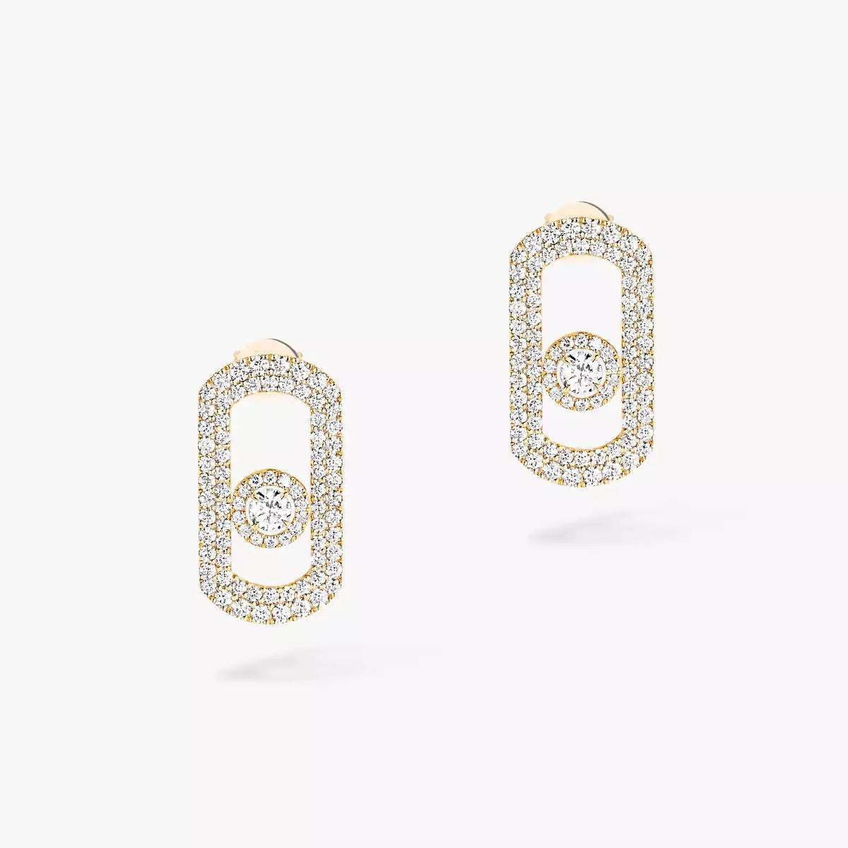 [Aura Jewels]So Move Pave_-Set Diamond Earrings in Silver