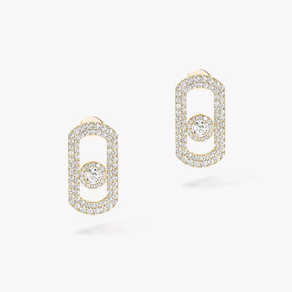 [Aura Jewels]So Move Pave_-Set Diamond Earrings in Silver