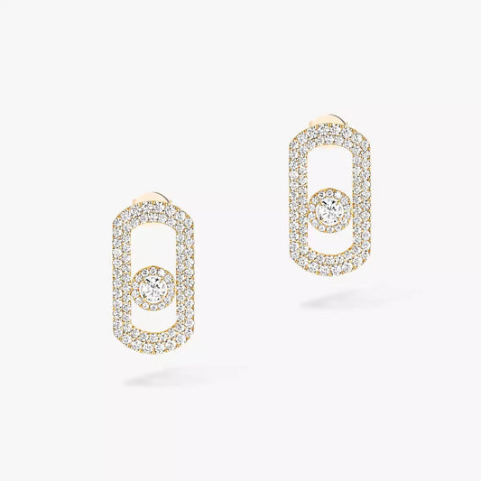 [Aura Jewels]So Move Pave_-Set Diamond Earrings in Silver