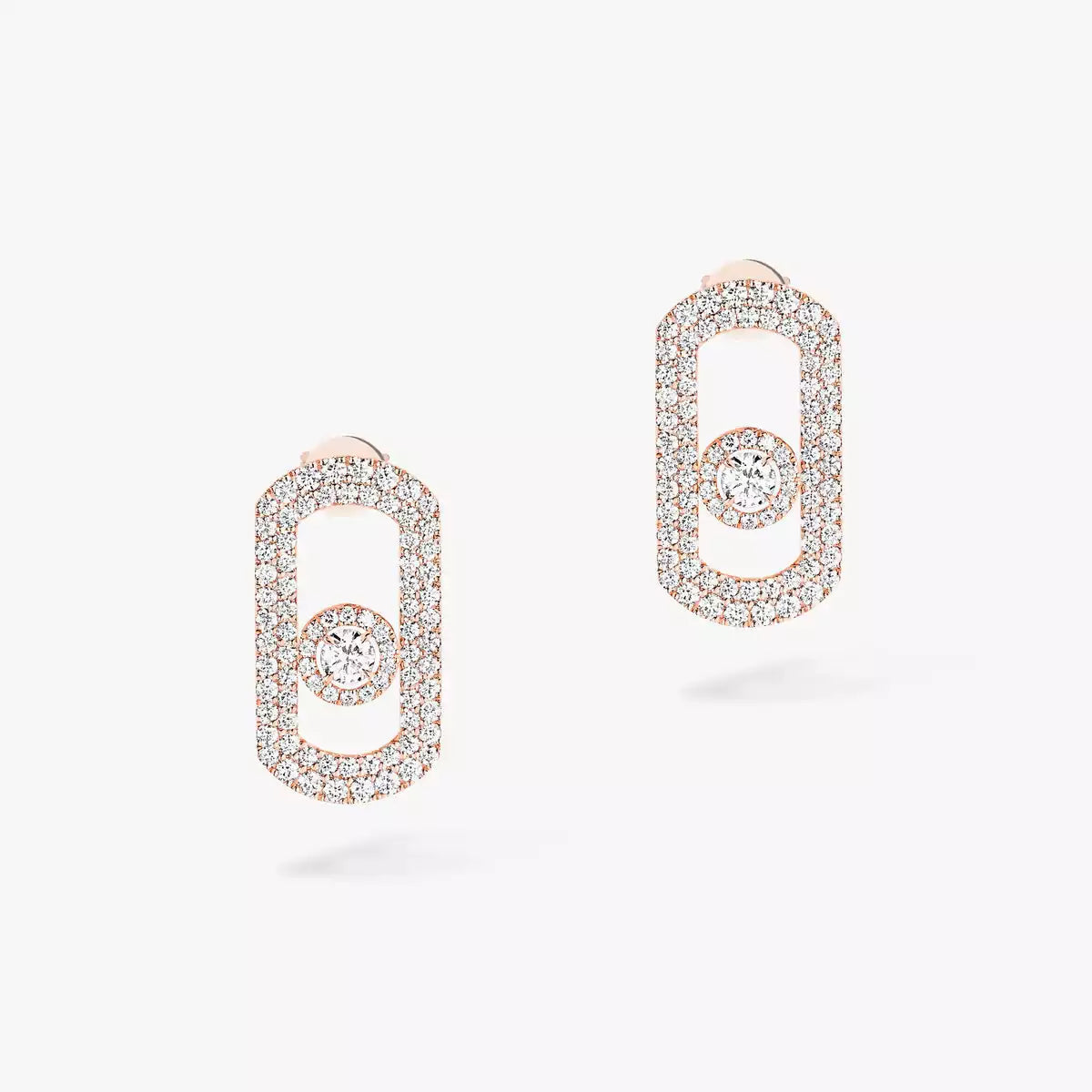 [Aura Jewels]So Move Pave_-Set Diamond Earrings in Silver