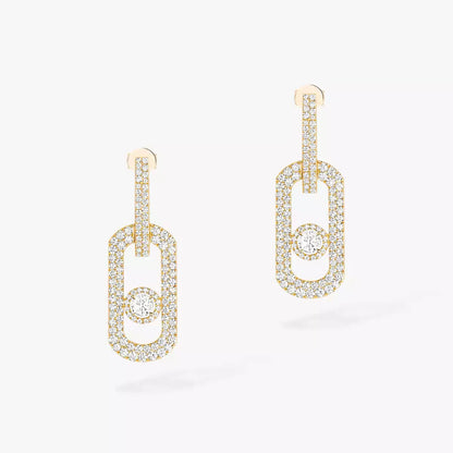[Aura Jewels]So Move XL Pave_-Set Diamond Pendant Earrings