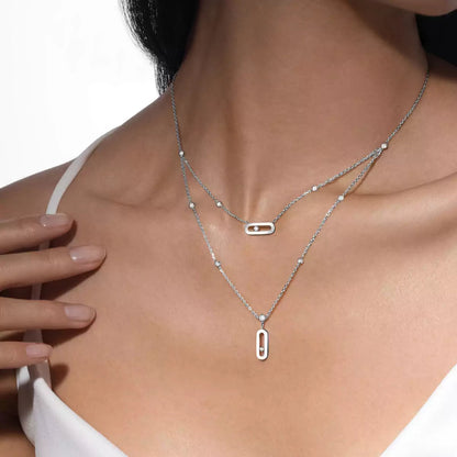 [Aura Jewels] Move Uno Diamond Necklace