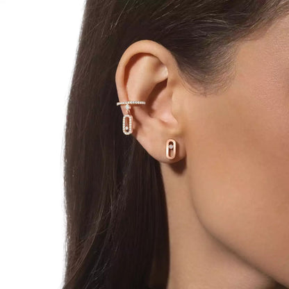 [Aura Jewels]Move Uno Diamond Stud Earrings