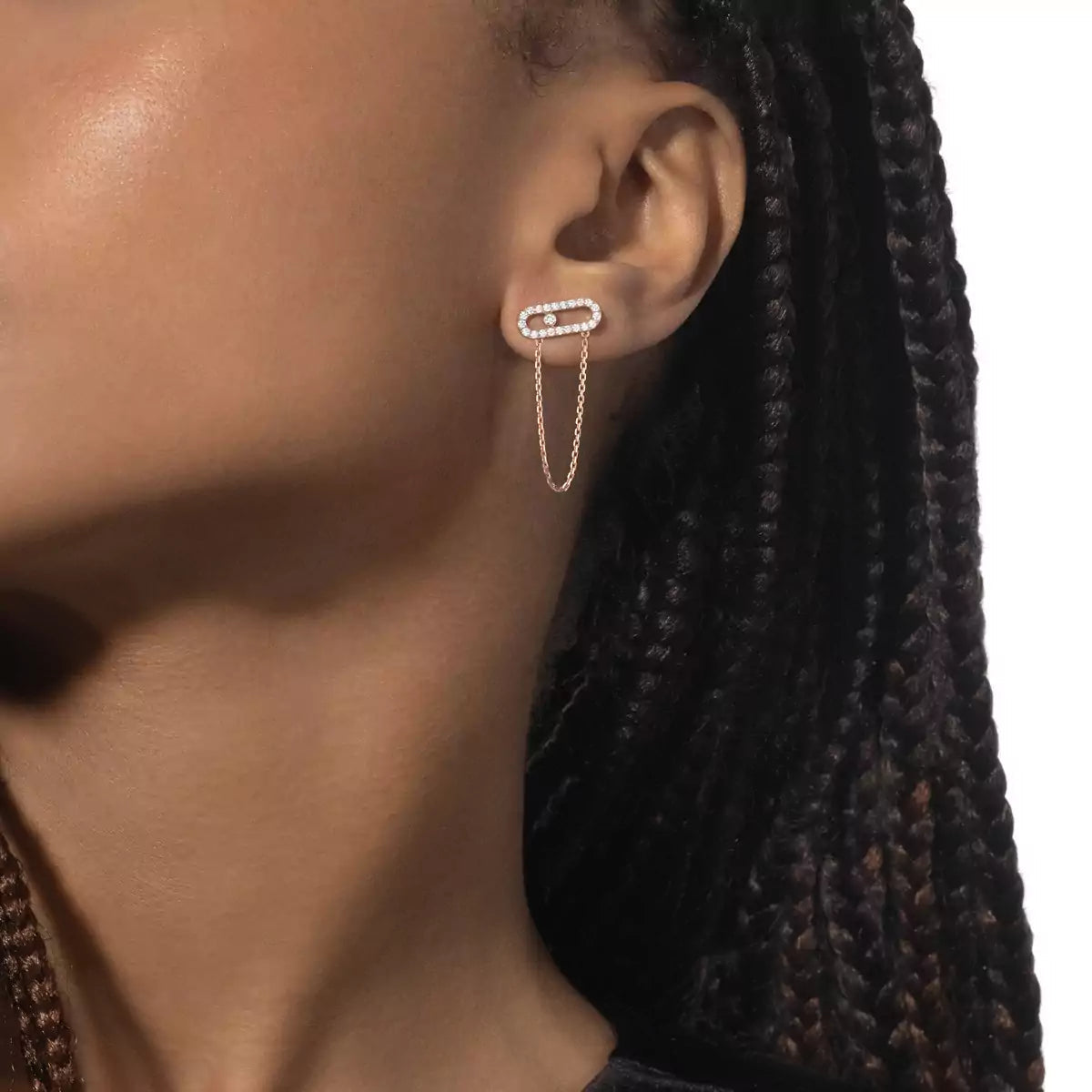 [Aura Jewels]Move Uno Diamond Earrings
