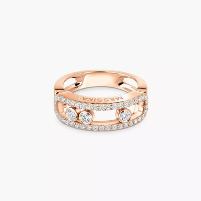 [Aura Jewels] Move Gold Diamond Pave_ Ring