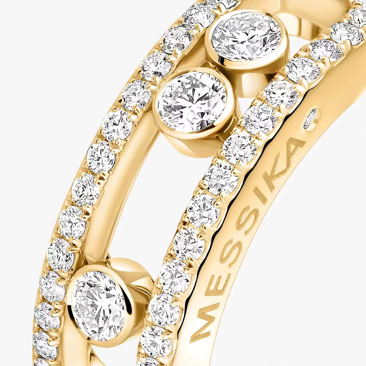 [Aura Jewels] Move Gold Diamond Pave_ Ring