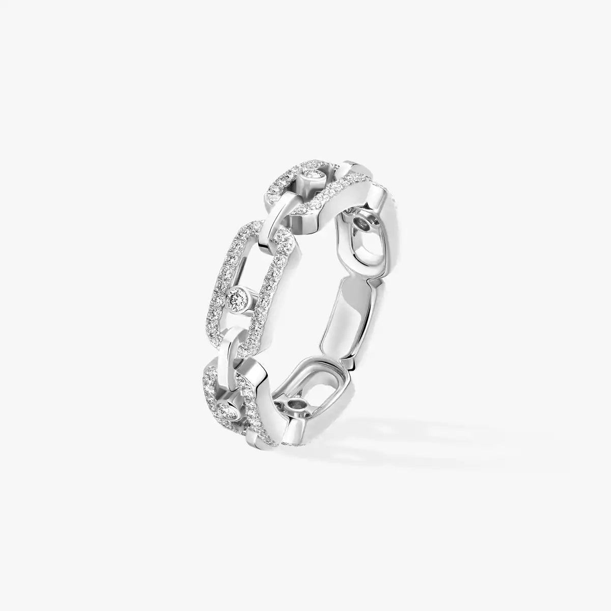 [Aura Jewels]Move Link Pave_-Set Diamond Ring in Gold