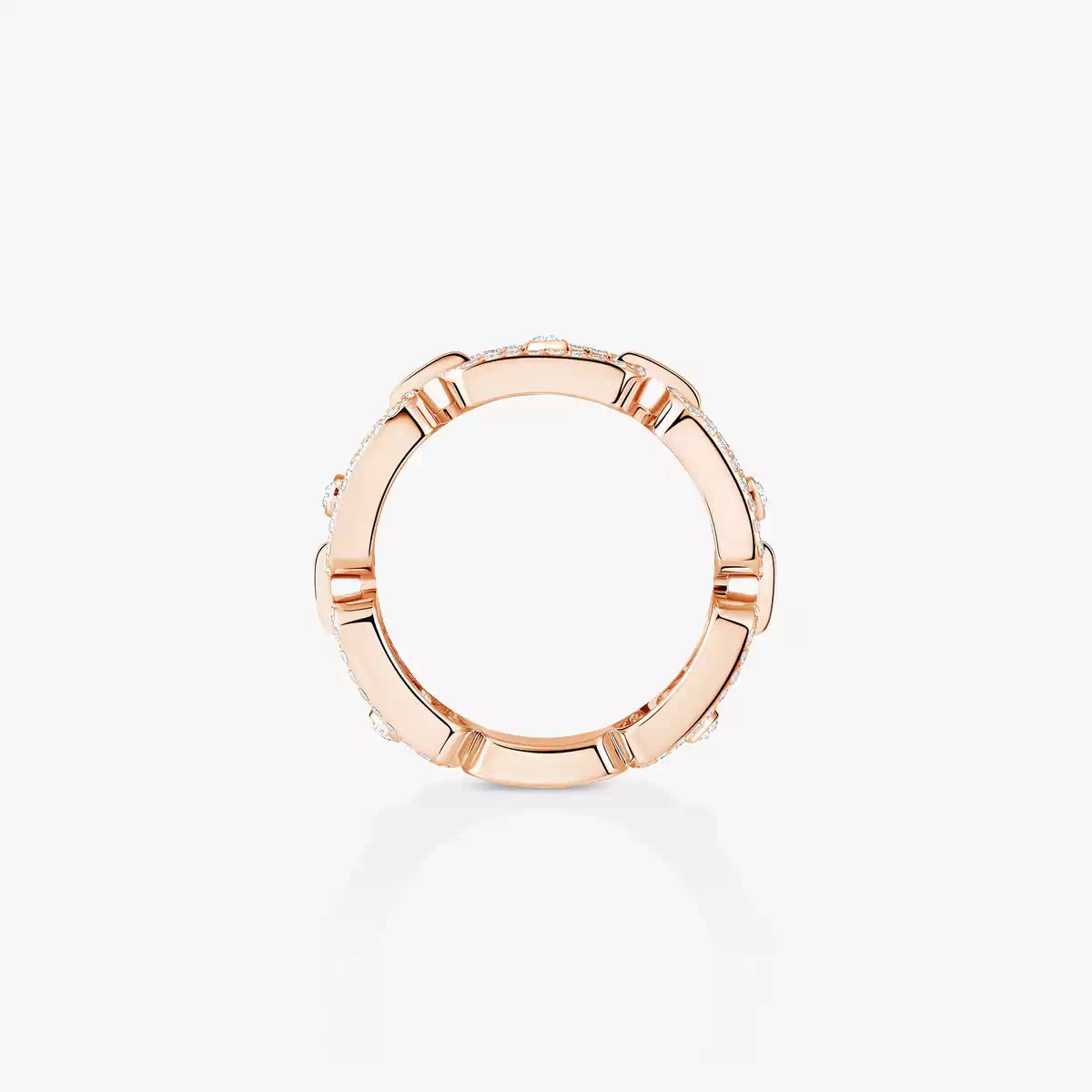 [Aura Jewels]Move Link Pave_-Set Diamond Ring in Gold