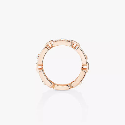 [Aura Jewels]Move Link Pave_-Set Diamond Ring in Gold