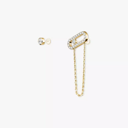 [Aura Jewels]Move Uno Diamond Earrings