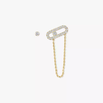 [Aura Jewels]Move Uno Diamond Earrings