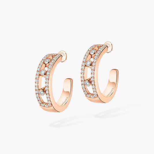 [Aura Jewels]Diamond Pave_ Hoop Earrings Move