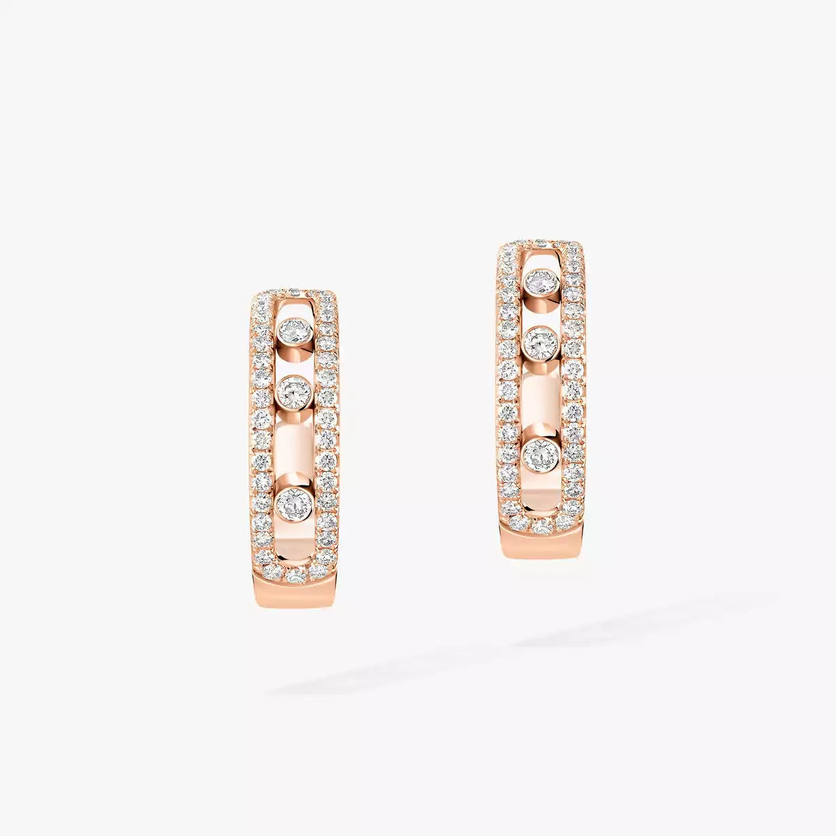 [Aura Jewels]Diamond Pave_ Hoop Earrings Move