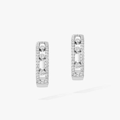 [Aura Jewels]Diamond Pave_ Hoop Earrings Move