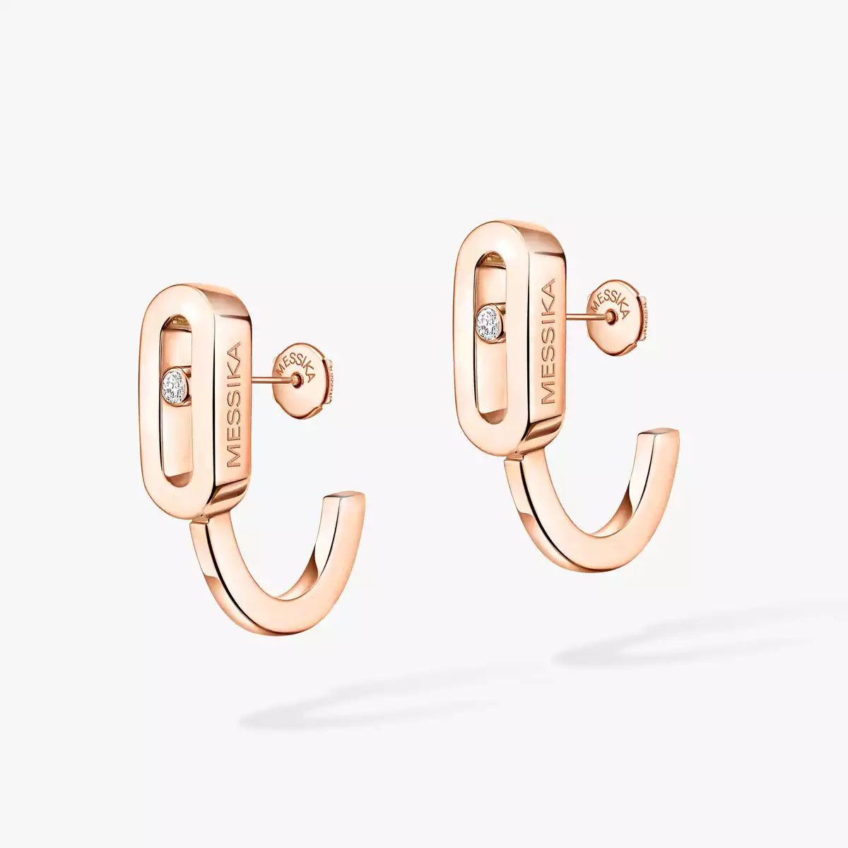 [Aura Jewels]Diamond Mini Hoop Earrings Move Classique