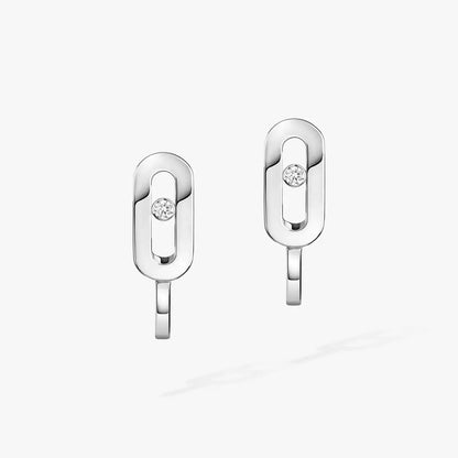 [Aura Jewels]Diamond Mini Hoop Earrings Move Classique