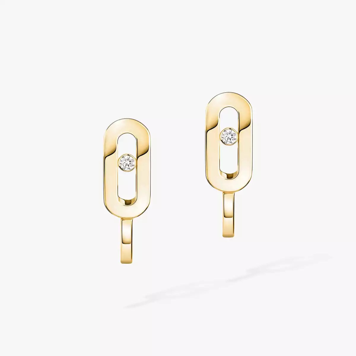 [Aura Jewels]Diamond Mini Hoop Earrings Move Classique