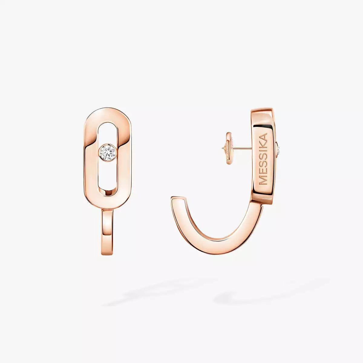 [Aura Jewels]Diamond Mini Hoop Earrings Move Classique