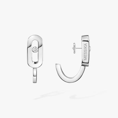 [Aura Jewels]Diamond Mini Hoop Earrings Move Classique
