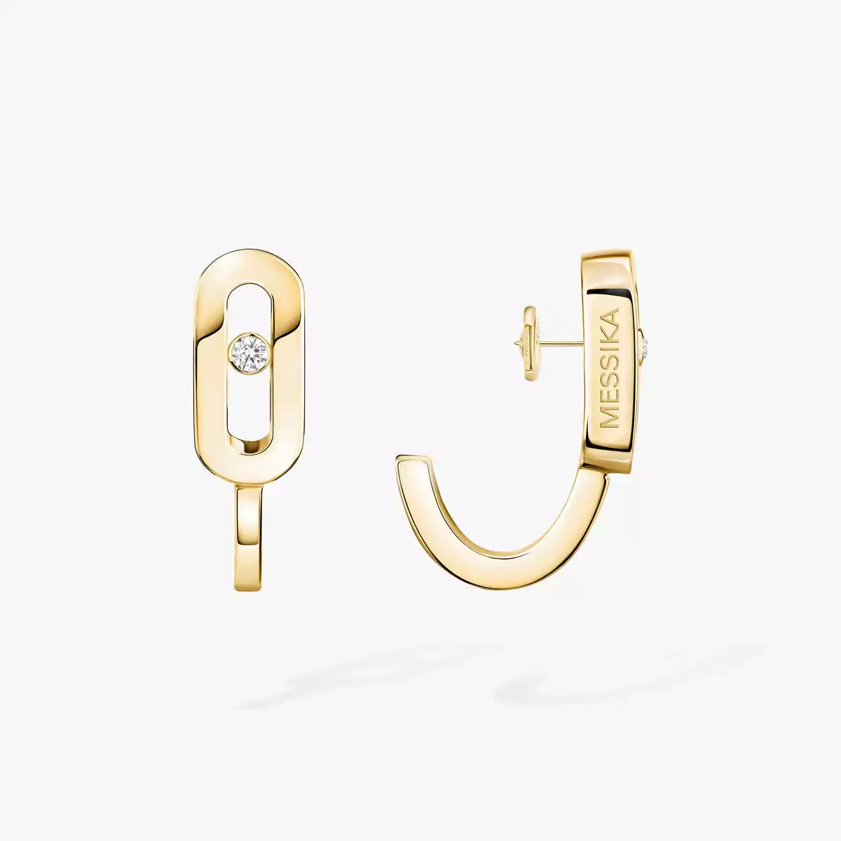 [Aura Jewels]Diamond Mini Hoop Earrings Move Classique