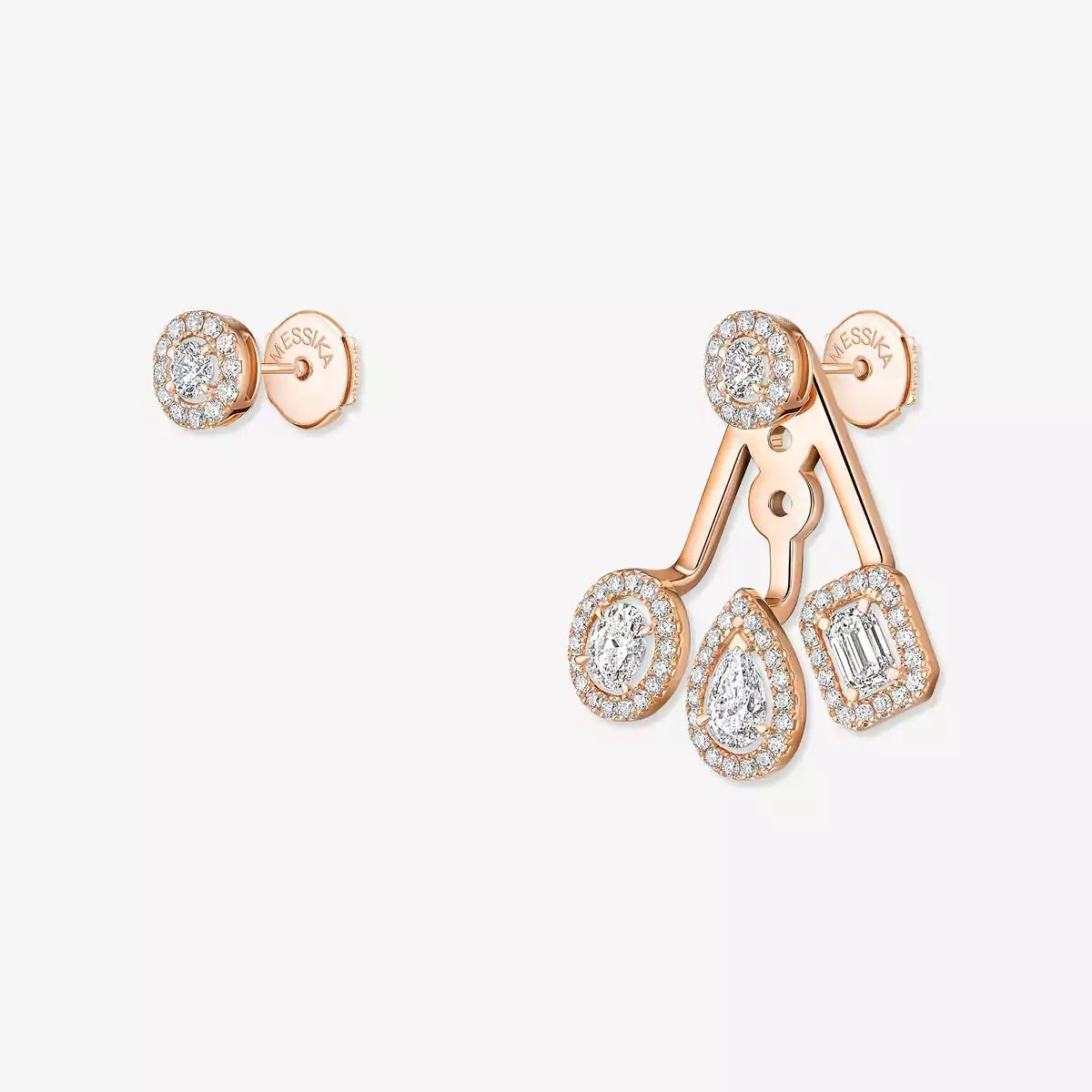 [Aura Jewels] My Twin Trio  Diamond Earrings