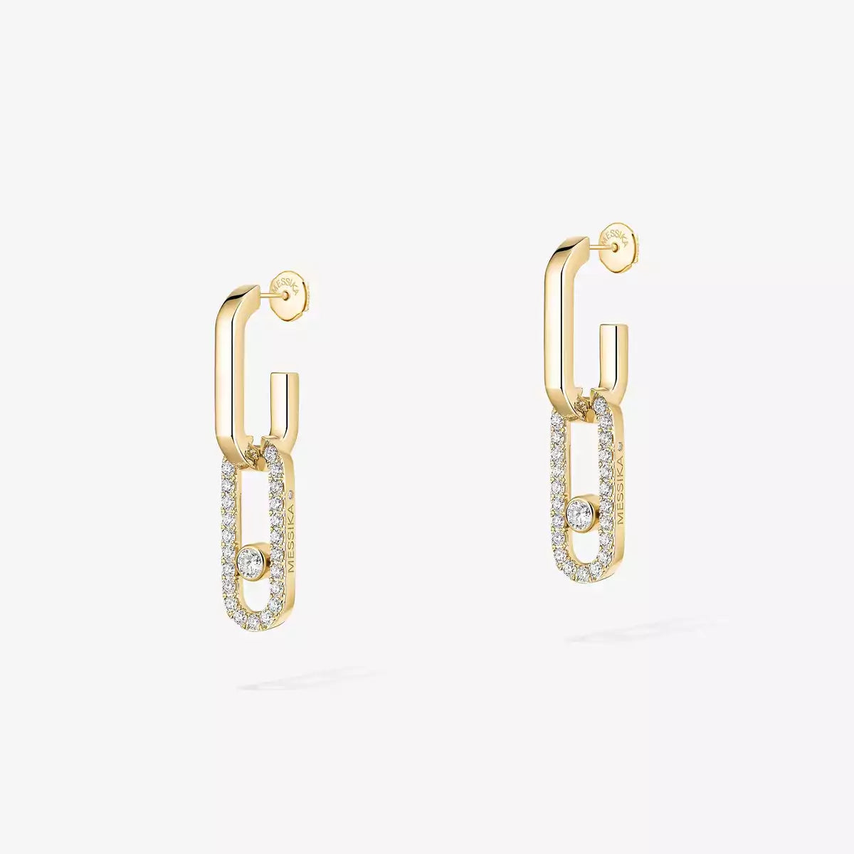 [Aura Jewels]Move Link Diamond Earrings