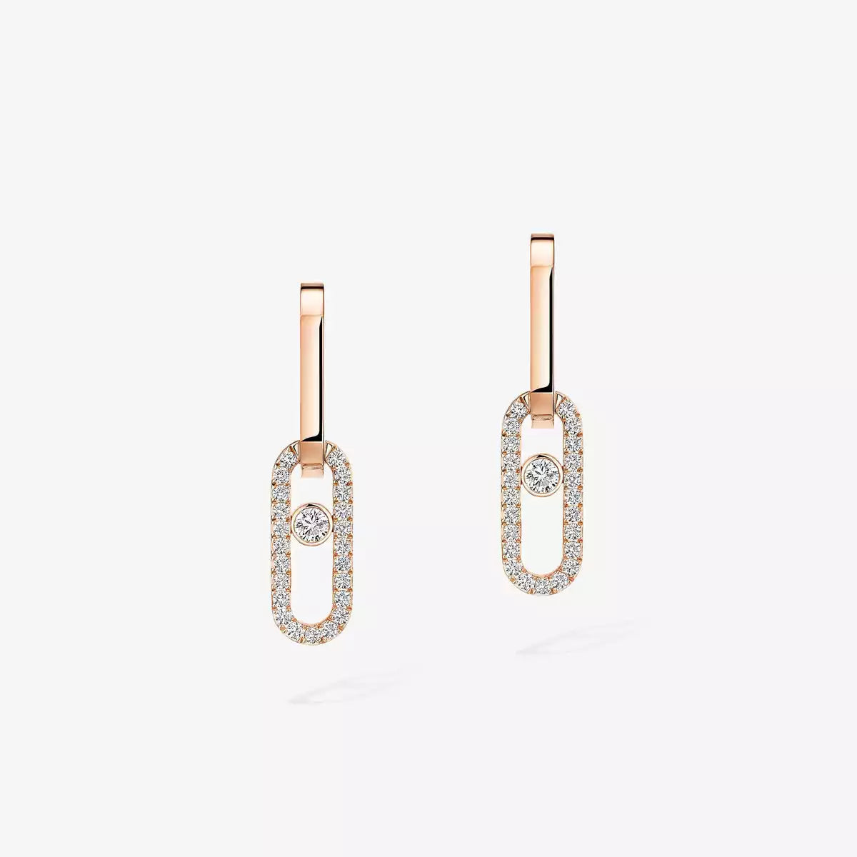 [Aura Jewels]Move Link Diamond Earrings