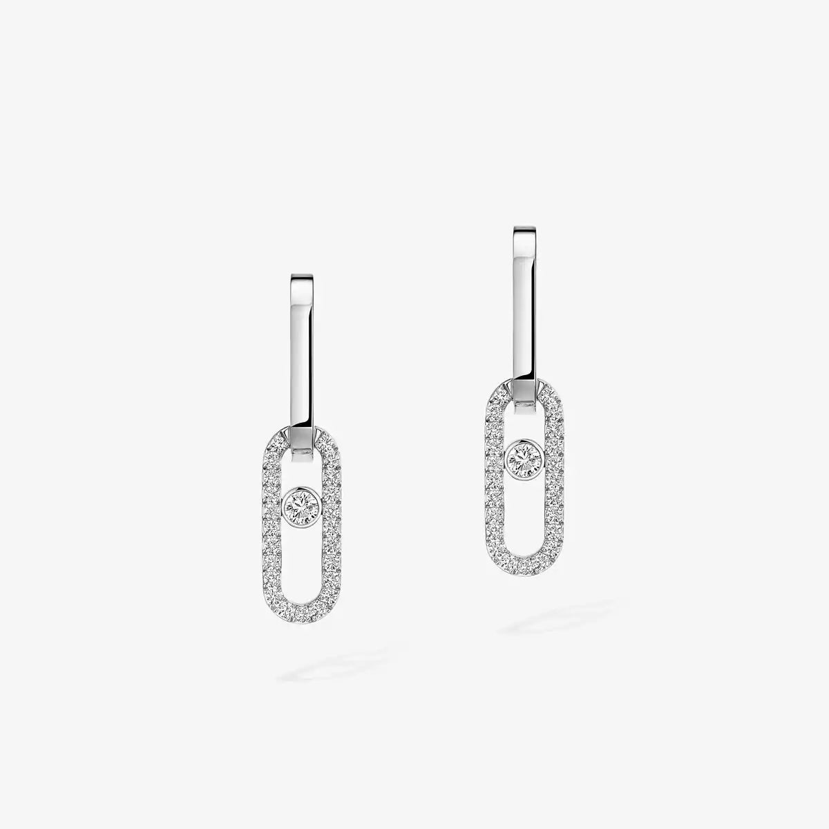 [Aura Jewels]Move Link Diamond Earrings