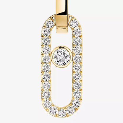 [Aura Jewels]Move Link Diamond Earrings