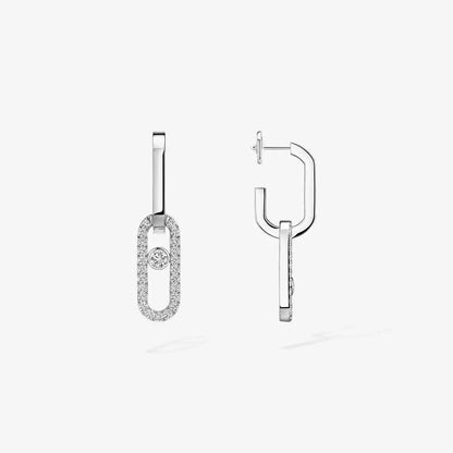 [Aura Jewels]Move Link Diamond Earrings