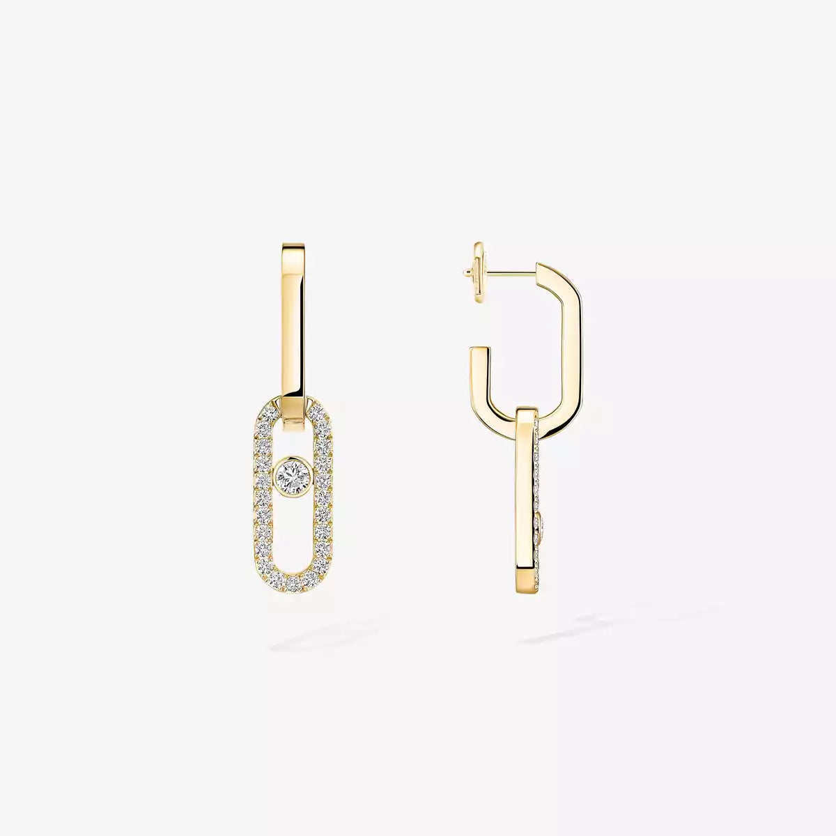 [Aura Jewels]Move Link Diamond Earrings