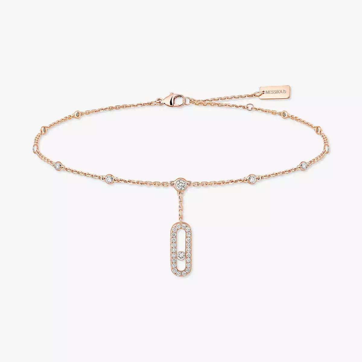[Aura Jewels] Move Uno pavé ankle bracelet
