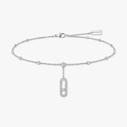 [Aura Jewels] Move Uno pavé ankle bracelet
