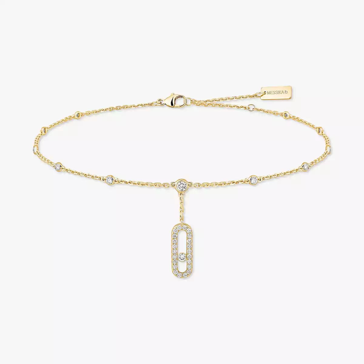 [Aura Jewels] Move Uno pavé ankle bracelet