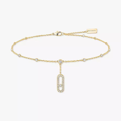 [Aura Jewels] Move Uno pavé ankle bracelet