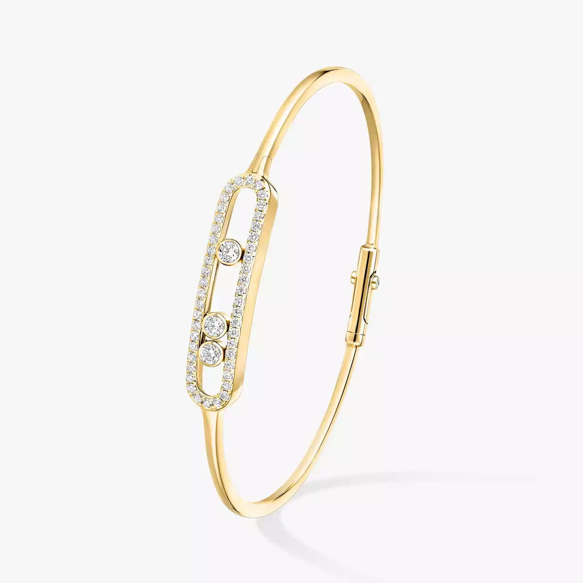 [Aura Jewels]Move Pavé Diamond Bangle Bracelet M