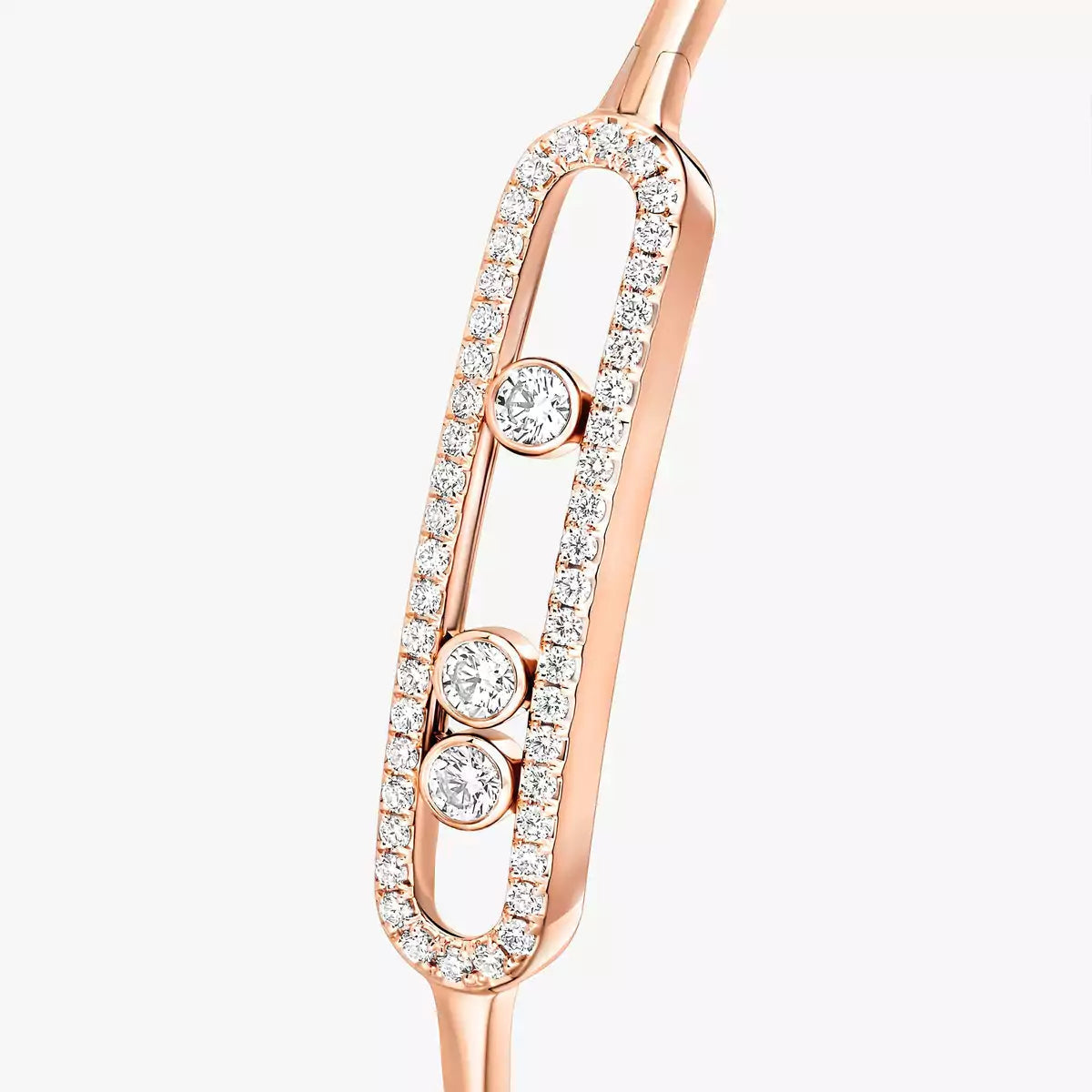 [Aura Jewels]Move Pavé Diamond Bangle Bracelet M