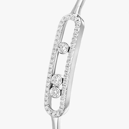 [Aura Jewels]Move Pavé Diamond Bangle Bracelet M