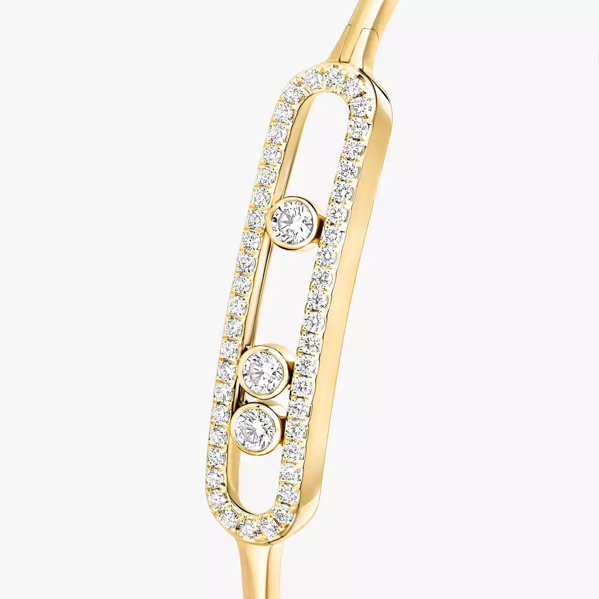 [Aura Jewels]Move Pavé Diamond Bangle Bracelet M
