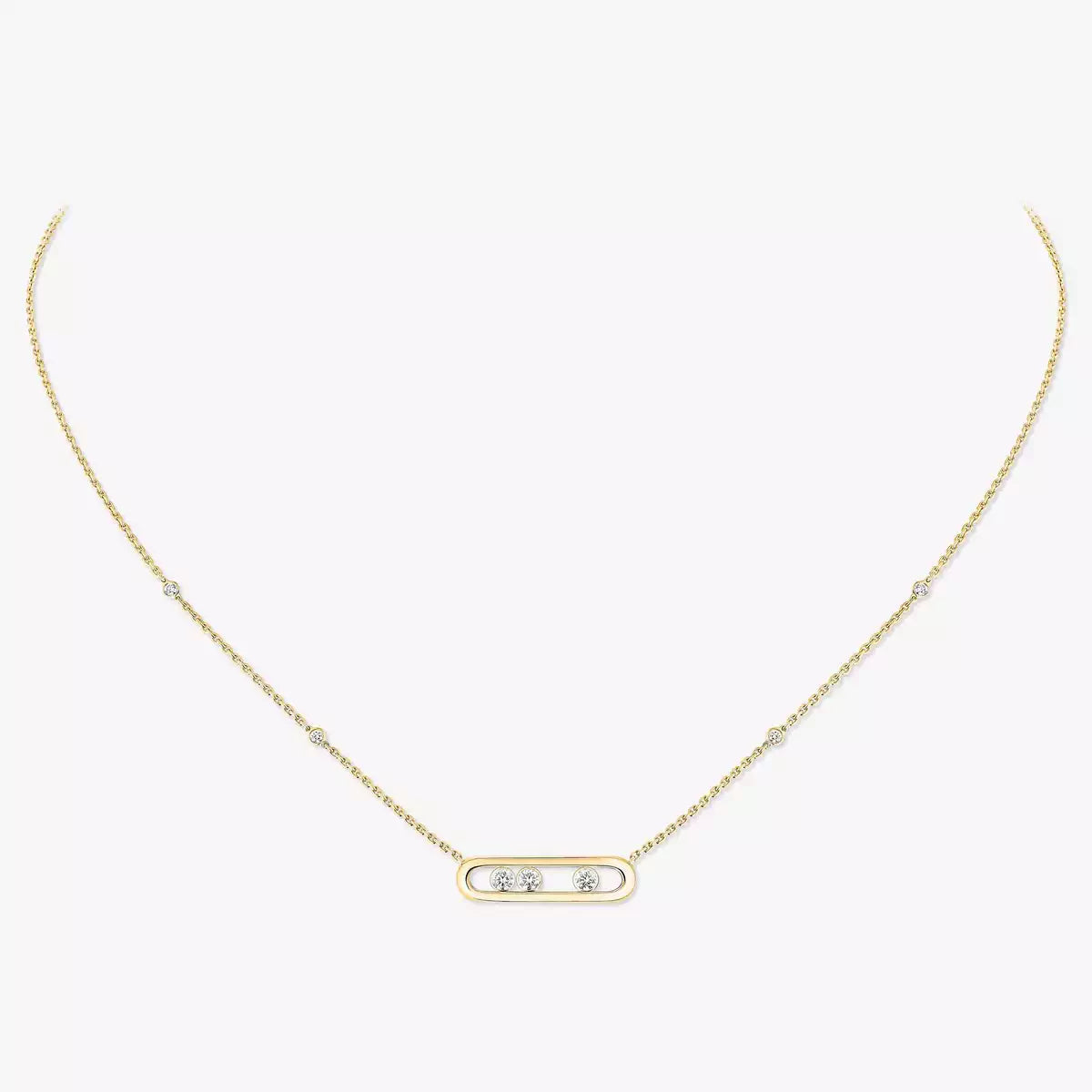 [Aura Jewels] Baby Move Gold Diamond Necklace