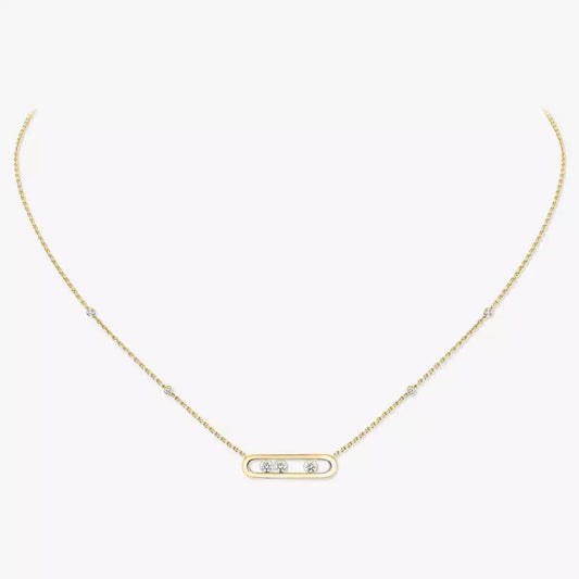 [Aura Jewels] Baby Move Gold Diamond Necklace